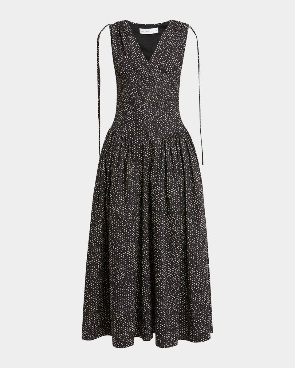 Clayton Printed Poplin Drop-Waist Dress